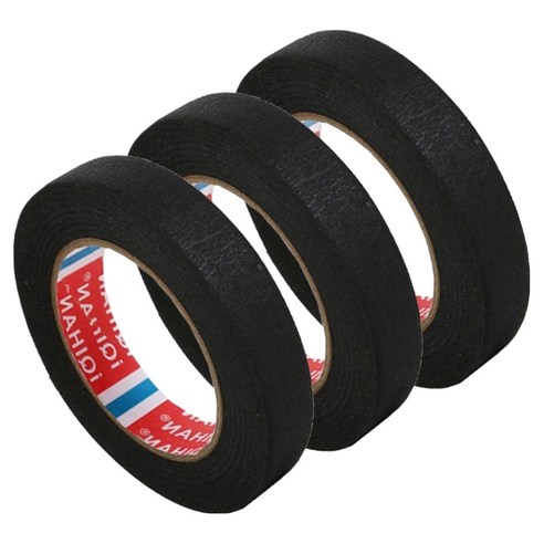 다다 칼라 종이 디자인 마스킹 테이프 15mm x 15m, 블랙, 3개