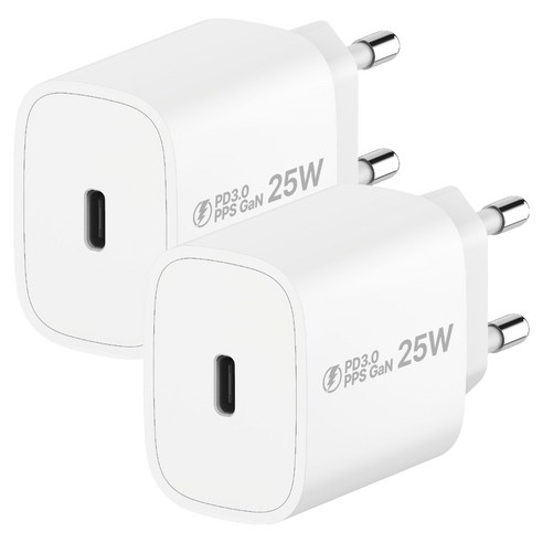 아이히트코리아 PPS PD 3.0 GaN 25W C타입 초고속 충전기, 화이트, 2개