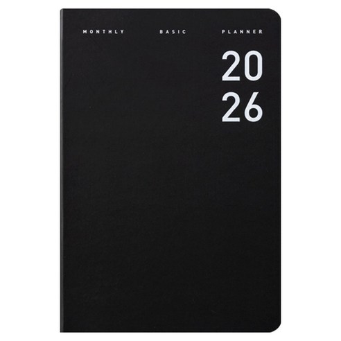 아르디움 2026 먼슬리 베이직 플래너, 블랙, 1개