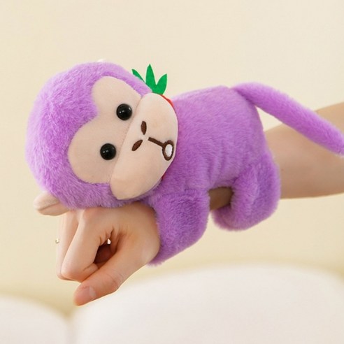 밀알컴퍼니 기념일 소장템 선물용 봉제인형 보라 원숭이, 혼합색상, 1개, 16cm