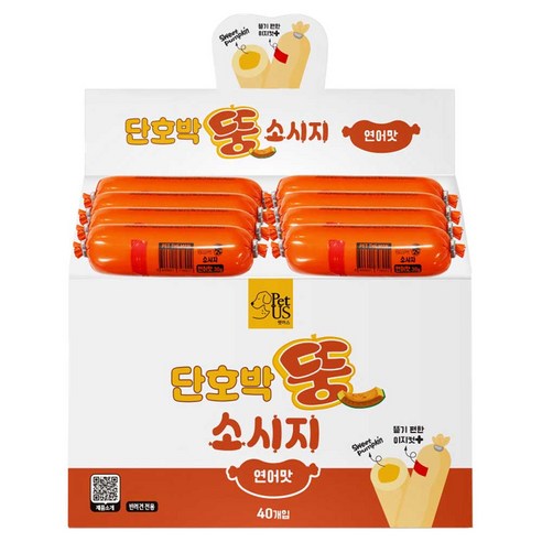 펫어스 강아지 단호박 뚱소시지 40p, 1.2kg, 1개, 연어