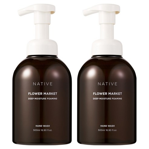 아브카 네이티브 딥모이스춰 포밍 핸드워시 플라워마켓, 500ml, 2개