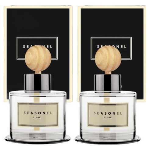 시즈넬 차량용 디퓨저 50ml 본품 + 우드볼 세트, 라일락, 2세트
