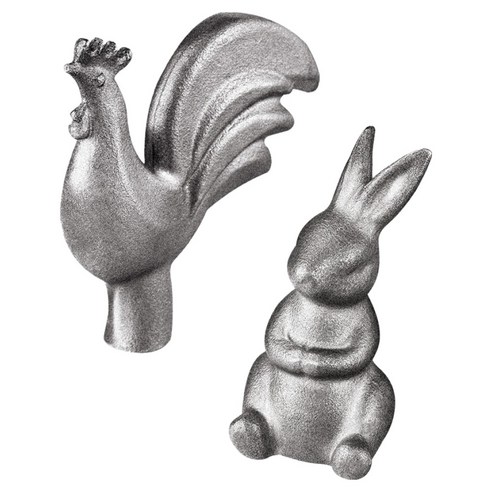 바겐슈타이거 로스탈 주물 냄비 프라이팬 뚜껑 손잡이 2종 세트 색상 × 수량, 닭, 토끼 × 1세트 섬네일