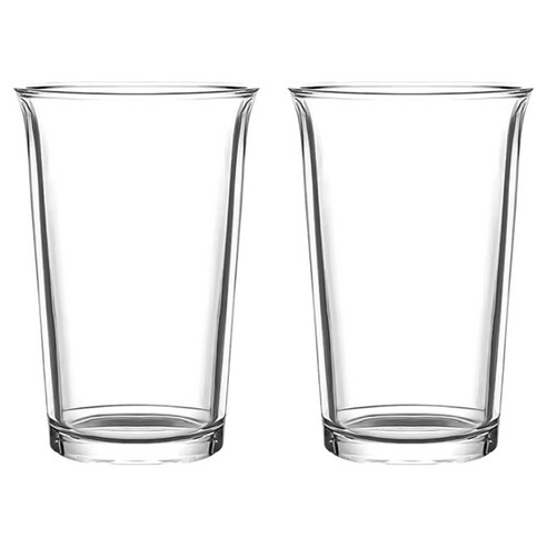 벨르디자인 카페 유리컵 350ml, 투명, 2개