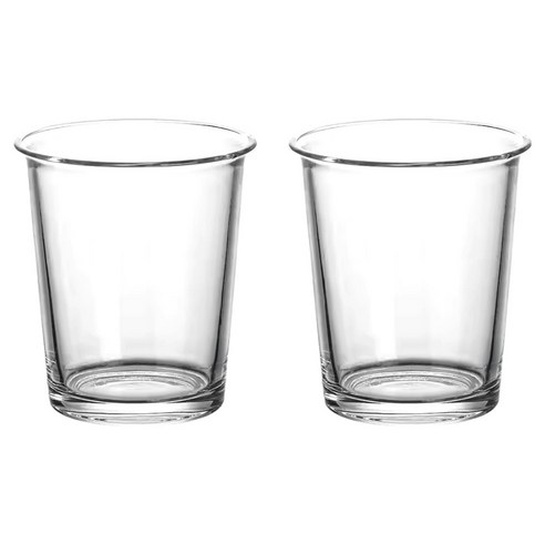 벨르디자인 카페 유리컵 300ml, 투명, 2개
