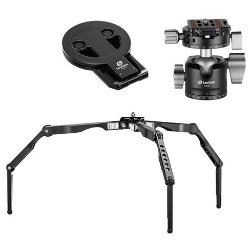 레오포토 미니삼각대 MT-04+LH-30R + 맥세이프 스마트폰 스탠드 블랙 PM-05 세트, 1세트, MT-04+LH-30R(삼각대), PM-05-BK(스탠드)