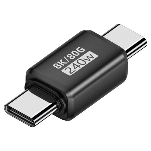 Ytek USB4 v2.0 C타입 240W 80Gbps 8K 영상 지원 일자 M M 젠더 블랙, 1개, YT-CG4N-01