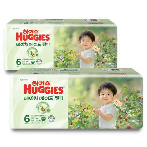 하기스 2024 네이처메이드 팬티형 기저귀 남아용, 6단계, 76매