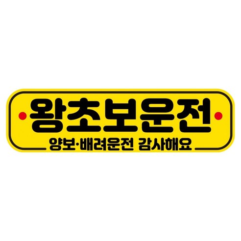 뭉키데코 고휘도 반사 칼라 탈부착 자석 RME 차량스티커 250 x 70mm, 9 초보운전, 1개