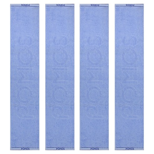 송월타월 포모스 뉴스포츠 타올 20 x 100 cm, 파랑, 4개