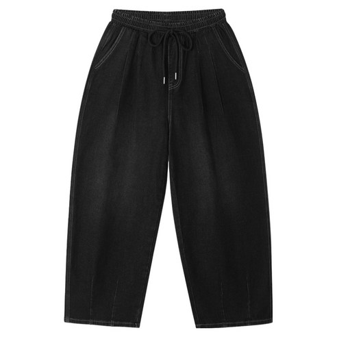 엠엔씨 워싱 벌룬핀턱 밴딩숏 청바지 MDIP932KD