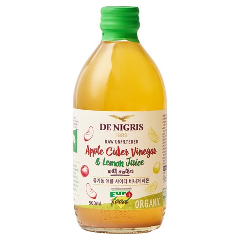 데니그리스 유기농 애플사이다 비니거 레몬, 500ml, 1개