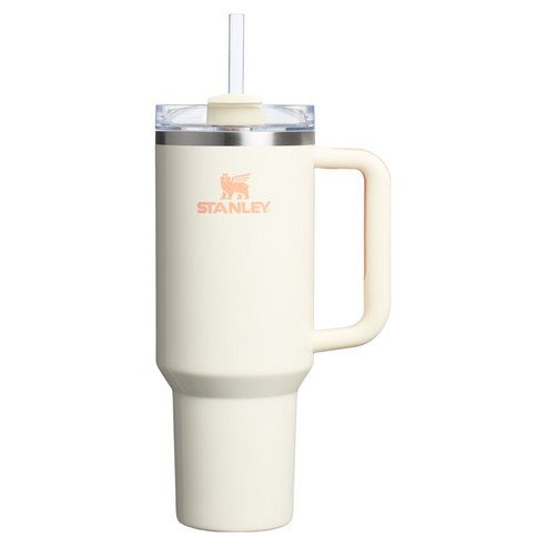 스탠리 퀜처 H2.0 플로우 스테이트 텀블러, 크림 애프리콧 글로스, 1.18L, 1개