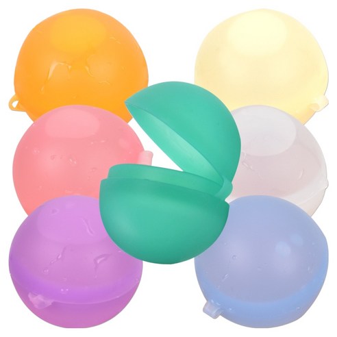 재사용가능 목욕 실리콘 워터팡 물풍선 6cm, 랜덤발송, 7개