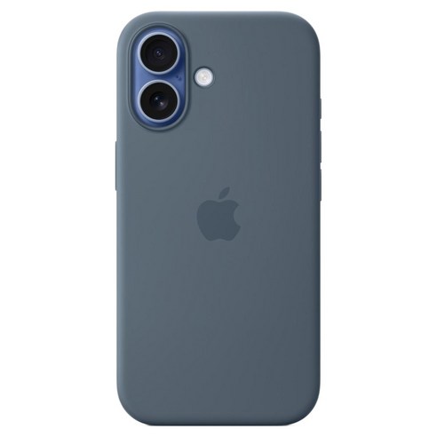 Apple 정품 아이폰 맥세이프 실리콘 케이스, 아이폰 17, 앵커 블루