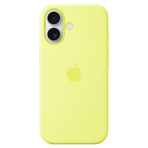 Apple 정품 아이폰 맥세이프 실리콘 케이스, 아이폰 17, 네온 옐로