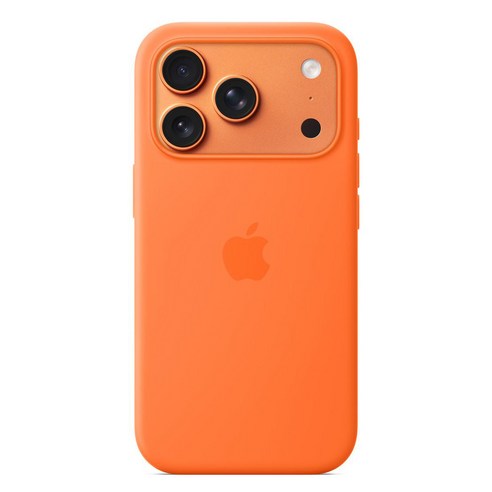 Apple 정품 아이폰 맥세이프 실리콘 케이스, 아이폰 17 Pro, 오렌지