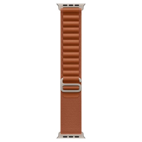 Apple 정품 2025 애플워치 알파인 루프, 49mm, Large, 테라 코타/내추럴 티타늄