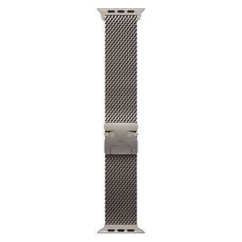 Apple 정품 2025 애플워치 티타늄 밀레니즈 루프, 내추럴 티타늄, 1개, 49mm, Small