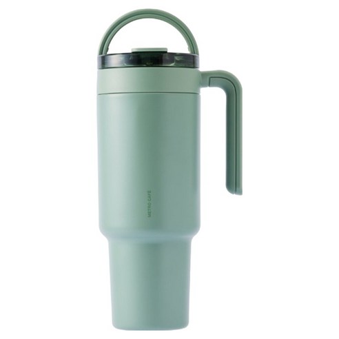 메트로카페 세라믹 탑핸들 텀블러, 그린, 1.2L, 1개