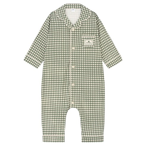 MilkBaby 체크체크 파자마 바디수트