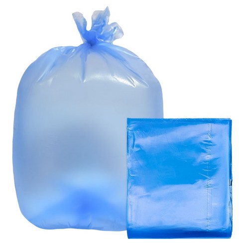 월드크린 분리수거 배접 비닐봉투 파랑, 60L, 50개