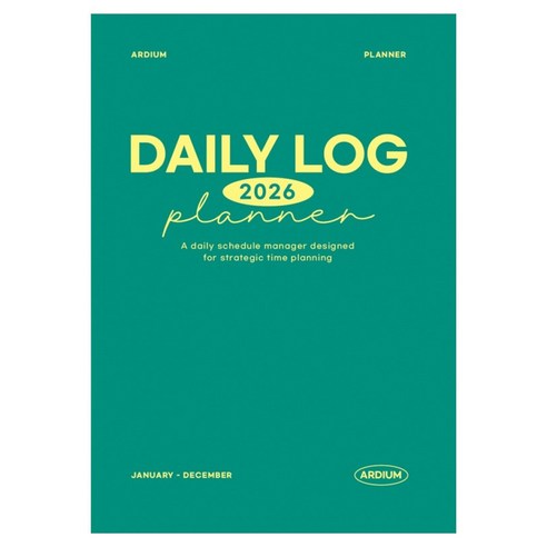 아르디움 2026 데일리 로그 플래너, 그린, 1개