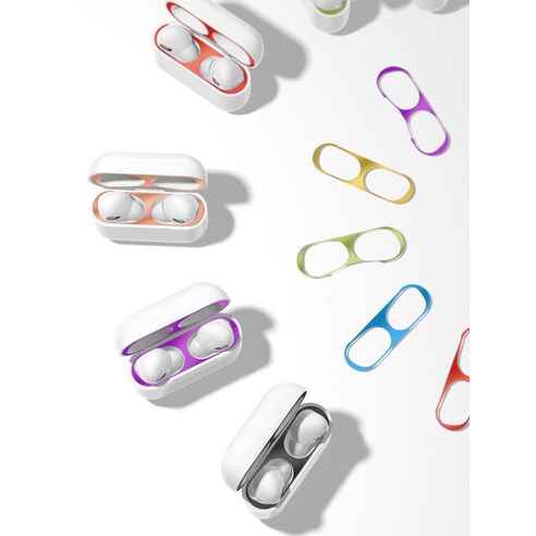 구스페리 에어팟 철가루방지 스티커 4개입 이미지 2