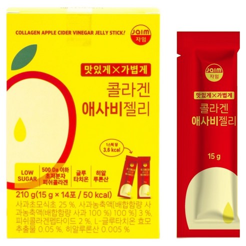 jaim 콜라겐 애사비젤리, 1개, 210g