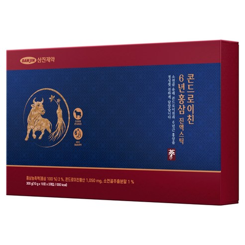 삼진제약 콘드로이친 6년근 홍삼 진액 스틱 30P, 300g, 1개