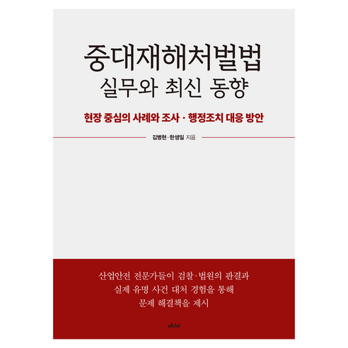 중대재해처벌법 실무와 최신 동향, 메디치, 김병현, 한생일