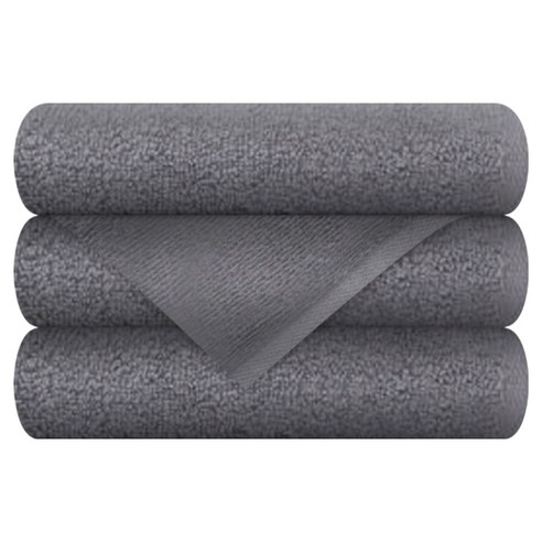 송월타월 심플 컬러무지 세면타올 130g 30수 면사, 회색, 3개