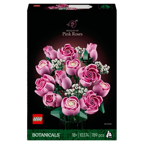 레고 보태니컬 핑크 장미 꽃다발 10374, 혼합색상, 1개