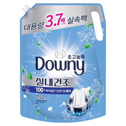 다우니 실내건조 초고농축 섬유유연제 삶음탈취 민트 앤 시트러스, 2.6L, 1개
