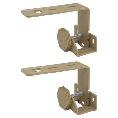 더원홈데코 안뚫어고리 이지픽스2 일반형 75 x 55 x 25 mm, 2개, 브라운