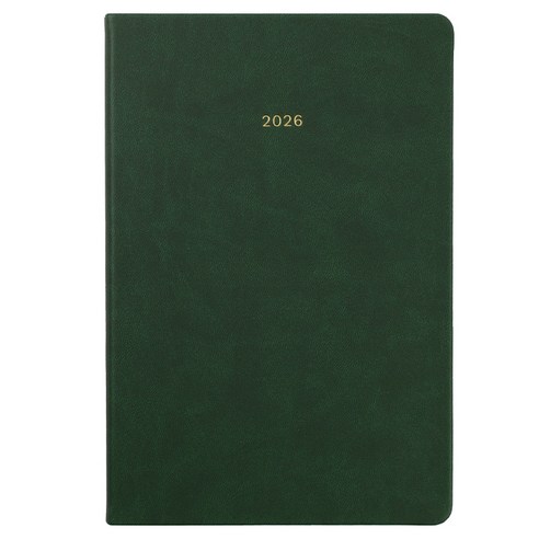 페이퍼리안 2026년 애티튜드 PU 먼슬리 플래너 A5, 딥 그린, 1개