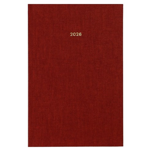 페이퍼리안 2026년 애티튜드 PU 먼슬리 플래너 A5, 루비 레드, 1개