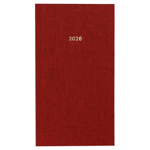 페이퍼리안 2026년 애티튜드 포켓형 위클리 플래너, 루비 레드, 1개