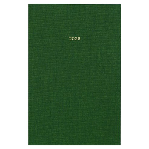페이퍼리안 2026년 애티튜드 PU 먼슬리 플래너 B6, 에메랄드 그린, 1개