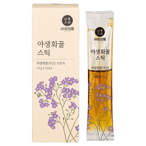 바로생활 야생화꿀 스틱 100g, 1개 솔직 후기 | 실사용자 리뷰 분석 썸네일