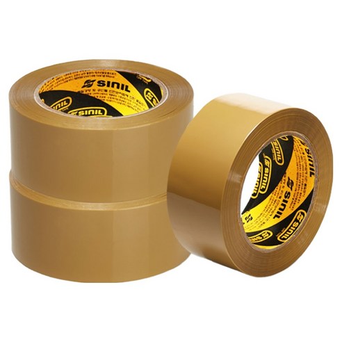 신일테이프 박스테이프 두께 57mic x 폭 48mm x 길이 80m, 황색, 3개