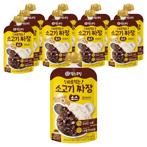 아이꼬야 맘스쿠킹 바로먹는 안심소스, 짜장맛, 100g, 10개