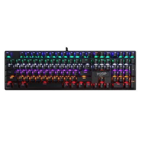 지클릭커 슈퍼히어로 풀배열 108키 게이밍 기계식 키보드, 블랙, GK-580X, 청축