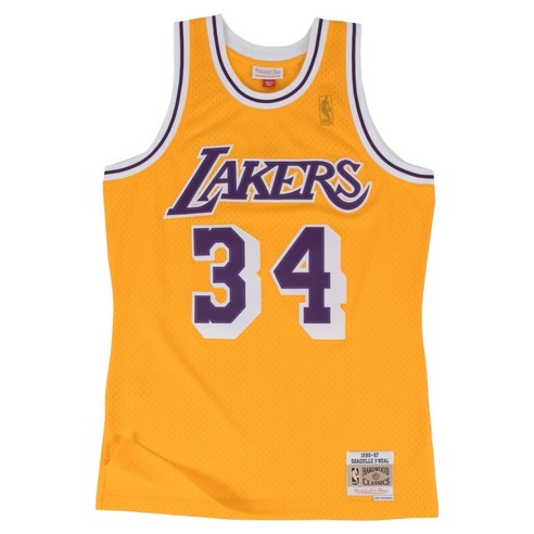 NBA 남녀공용 스윙맨 져지 로스앤젤레스 레이커스 Shaquille O Neal 96 97