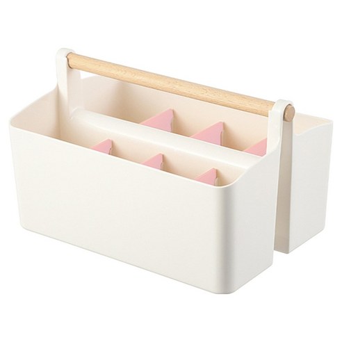 라라공방 대용량 연필꽂이 칸막이 8칸 다용도 수납 정리함, 혼합색상, 1개