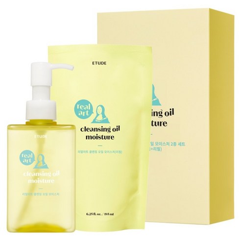 에뛰드 리얼아트 클렌징오일 모이스처 본품 185ml + 리필 185ml ... 실사용 후기 | 효과 있을까? - 상품 이미지 1