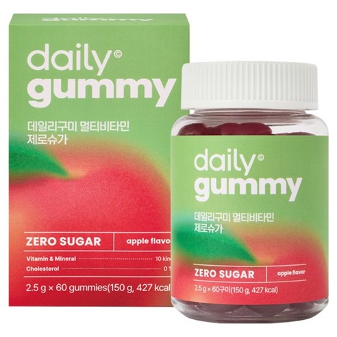 데일리구미 멀티비타민 제로슈가 60정, 150g, 1개