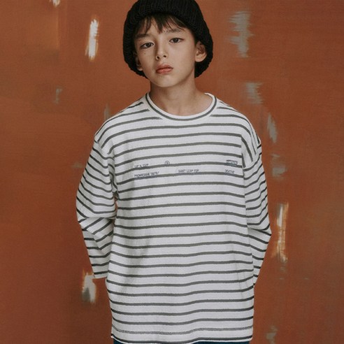 블루테일 아동용 스트라이프 티셔츠 AZG1TS02BK
