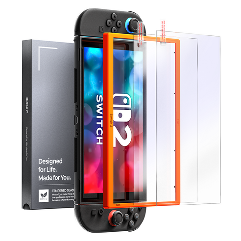 빅스킷 닌텐도 스위치2 강화유리 고화질 액정보호필름 부착키트